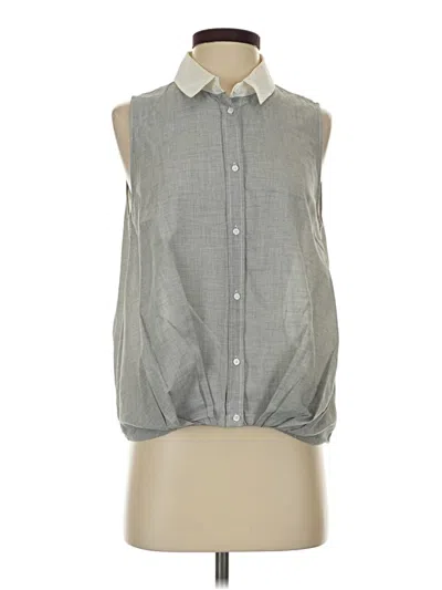 Pre-owned Band Of Outsiders Sleeveless Button Down Shirt In Gray