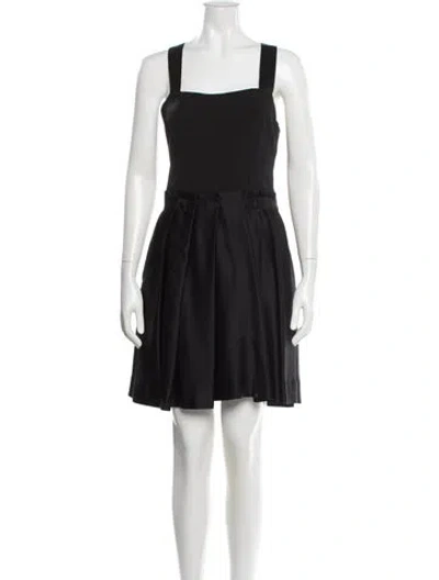Pre-owned Band Of Outsiders Square Neckline Mini Dress In Black