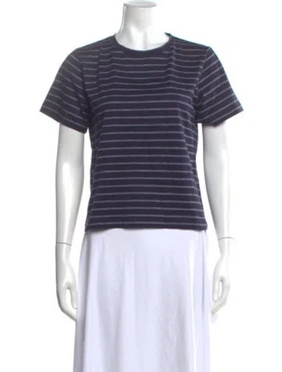 Pre-owned Band Of Outsiders Striped Crew Neck T-shirt In Grey