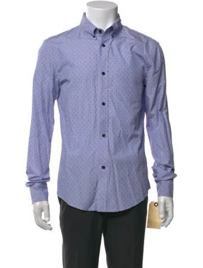 Pre-owned Band Of Outsiders Striped Long Sleeve Dress Shirt In Blue