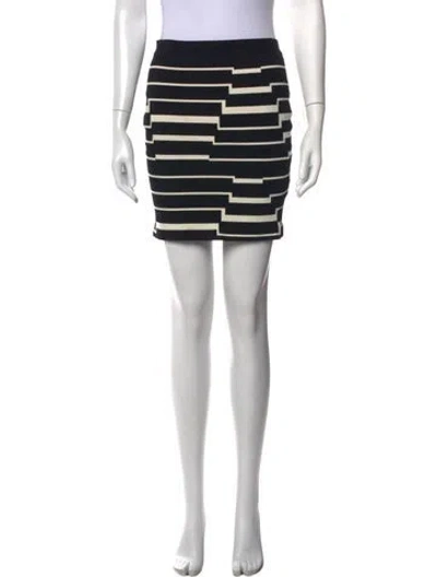 Pre-owned Band Of Outsiders Striped Mini Skirt In Neutrals