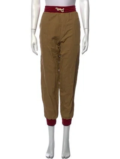 Pre-owned Band Of Outsiders Striped Straight Leg Pants In Brown