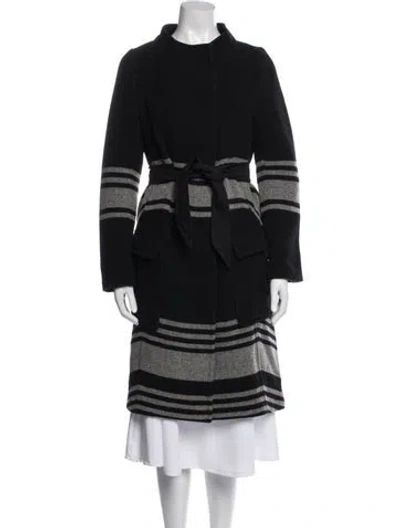 Pre-owned Band Of Outsiders Wool Trench Coat In Black