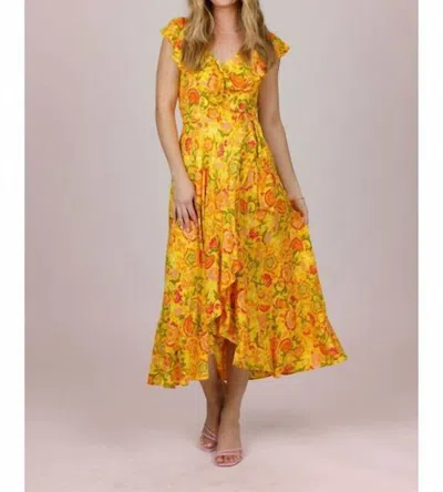 Band Of The Free Anya Dress In Yellow/orange In Multi