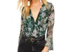 Band Of The Free Bonnie Long Sleeve Bodysuit In Emerald