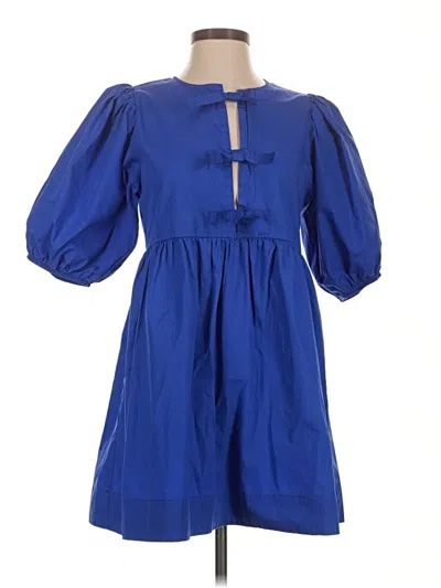 Pre-owned Band Of The Free Casual Dress In Blue