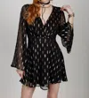 Band Of The Free Evette Dress In Black/silver In Multi