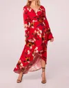 Band Of The Free Polly Dress In Red Gold In Gold