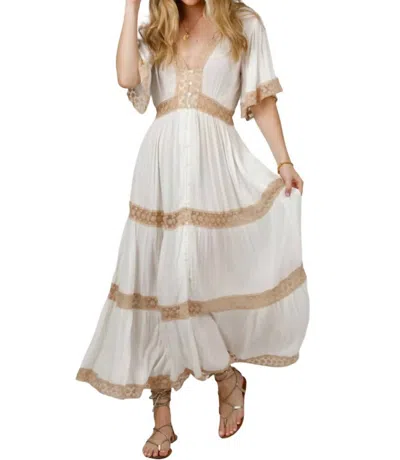 Band Of The Free Yennifer Dress In Off White In Neutral