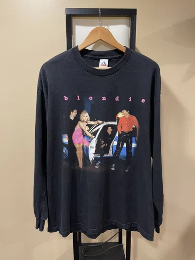 Pre-owned Band Tees Blondie Vintage 2005 Nyc Black Band Long Sleeve Tee