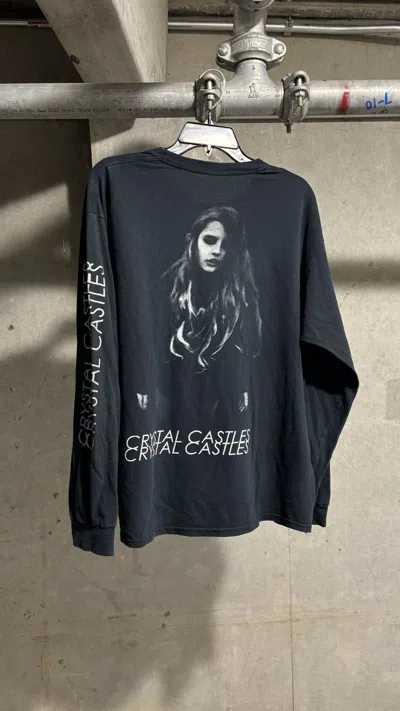 Pre-owned Band Tees Crystal Castles (ll) Long Sleeve In Blue