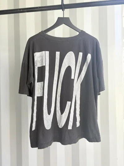 Pre-owned Band Tees Fist Fuck Nine Inch Nails Shirt Thrashed Grunge Faded Erd In Black