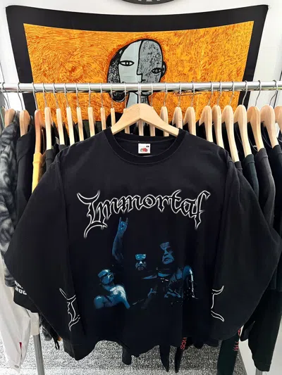 Pre-owned Band Tees Immortal 00s Vintage Metal Band Longsleeve T Shirt M In Black