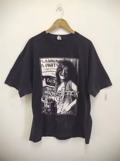 Pre-owned Band Tees Janis Joplin "planning A Party" Band In Black
