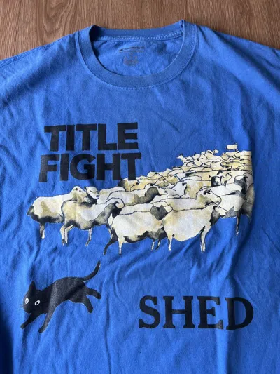 Pre-owned Band Tees Title Fight Shed 27 Midwest Emo Hardcore Minor Threat Tee In Blue