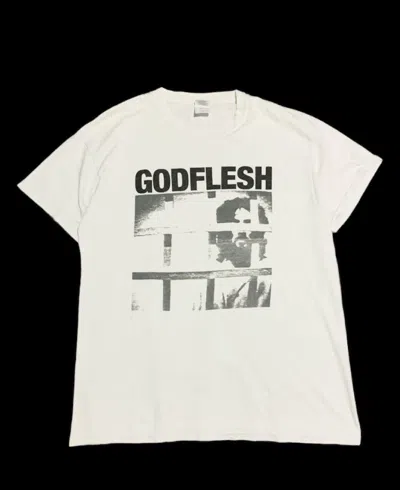 Pre-owned Band Tees Vintage 00ish Godflesh Industrial Band Shirt In White