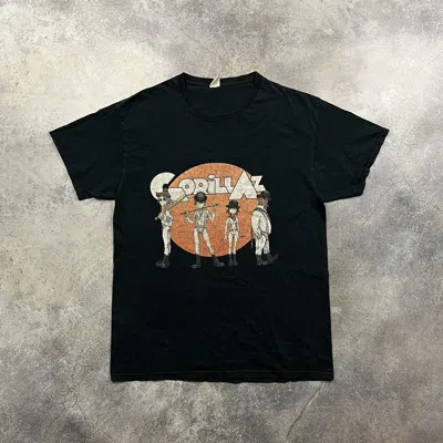 Pre-owned Band Tees Vintage 00s Gorillaz Band T-shirt Tee In Black