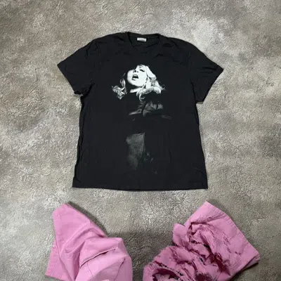 Pre-owned Band Tees Vintage 00s Madonna Horror Face Creepy Abstract Angry Bones In Black
