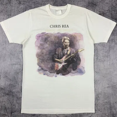 Pre-owned Band Tees Vintage 1987 Chris Rea World Tour Dancing & Strange Tee In White