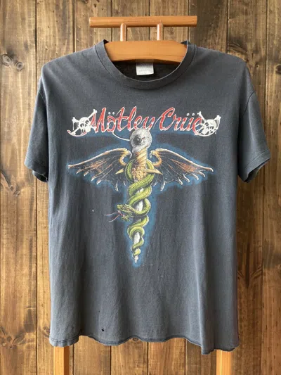 Pre-owned Band Tees Vintage 1989 Motley Crüe Dr. Feel Good Band Tee In Black