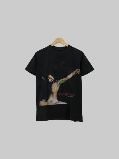 Pre-owned Band Tees Vintage 2000 Marilyn Manson Hollywood (nine Inch Nails) In Black