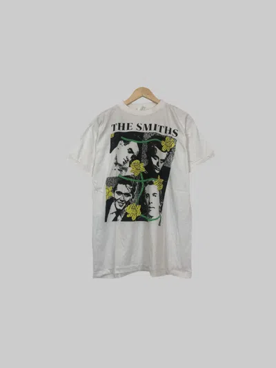Pre-owned Band Tees Vintage 80's The Smiths Single Stitch (new Order Stone Roses In White