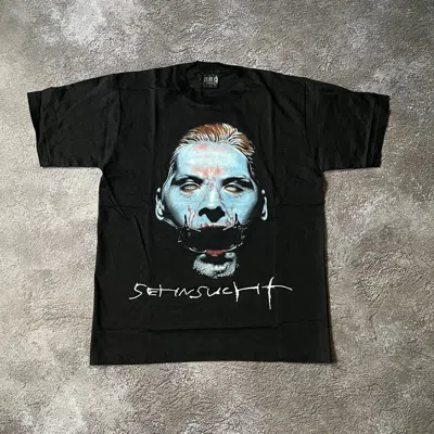 Pre-owned Band Tees Vintage 90's Tee Rammstein Sehnsucht Face Dead Xl In Black