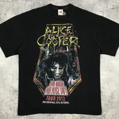 Pre-owned Band Tees Vintage Alice Cooper No More Nice Guy Tour Tee Ugly In Black