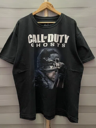 Pre-owned Band Tees Vintage Call Of Duty Ghost Video Game Promo T Shirts In Black