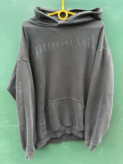 Pre-owned Band Tees Vintage Immortal Band Hoodie Metal Northern Mayhem Emperor In Black