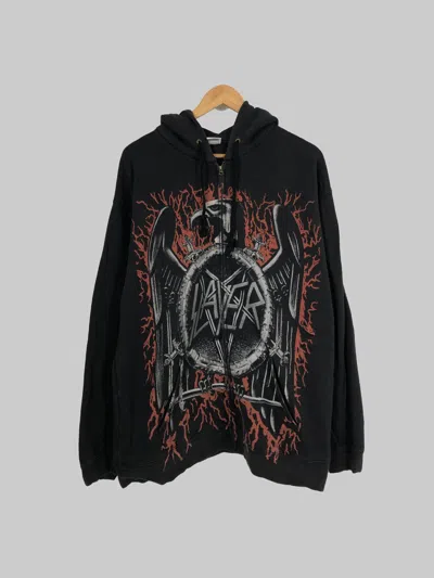 Pre-owned Band Tees Vintage Slayer Hoodie (lamb Of God Iron Maiden Judas Priest In Black