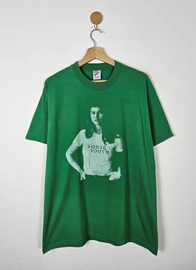 Pre-owned Band Tees Vintage Sonic Youth Funky Donkey Shirt In Green