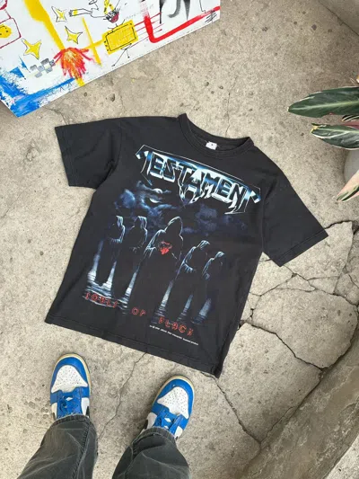 Pre-owned Band Tees Vintage Testament Tshirt Band Tee Metal In Black
