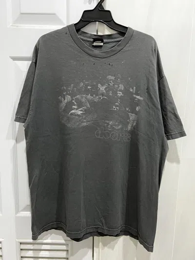 Pre-owned Band Tees Vintage The Doors Winterland Tee Thrashed Sun Faded In Gray