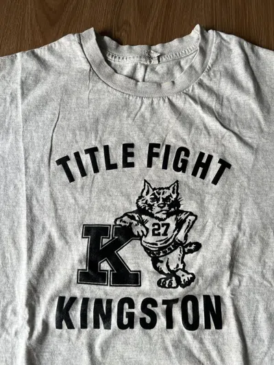 Pre-owned Band Tees Vintage Title Fight Kingston Midwest Emo Hardcore Band Tee In Gray
