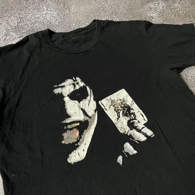 Pre-owned Band Tees Vintage Y2k Joker Abstract Creepy Face Angry Horror Skeleton In Black