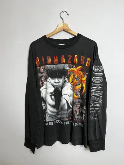 Pre-owned Band Tees X Grail 90's Biohazard State Of The World Tour Vintage Hardcore Tee In Black