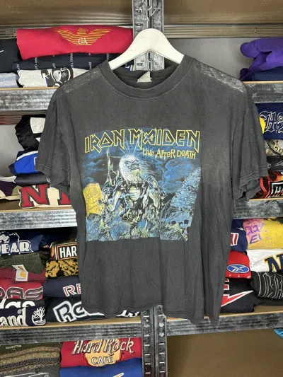 Pre-owned Band Tees X Iron Maiden 80s/90s Iron Maiden Life After Death Single Stitch T Shirt In Black