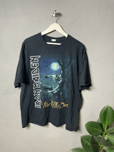 Pre-owned Band Tees X Iron Maiden Iron Maden 00s Vintage Fear Of The Dark Band Tour Rock In Black