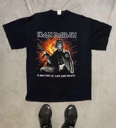 Pre-owned Band Tees X Iron Maiden Vintage 2006 Iron Maiden A Matter Of Life And Death Tour Tee In Black