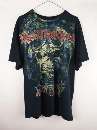 Pre-owned Band Tees X Iron Maiden Vintage Iron Maiden Aces High Album Promo Band T-shirt In Black