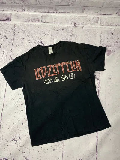 Pre-owned Band Tees X Led Zeppelin Logo Tee 2011's In Black