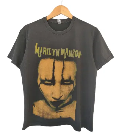 Pre-owned Band Tees X Marilyn Manson Bootleg Marilyn Manson T In Black