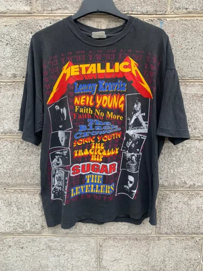 Pre-owned Band Tees X Metallica Vintage Metalica 1993 T Shirt In Black