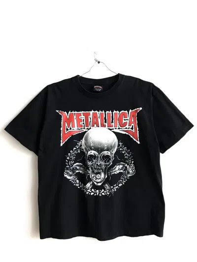 Pre-owned Band Tees X Metallica Vintage Metallica Pushead Band Tee In Black