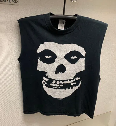 Pre-owned Band Tees X Misfits Vintage Band Tee Sleeveless 2001 M Size Rock In Black