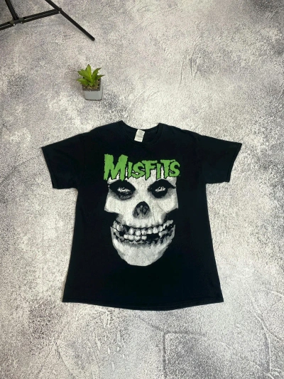 Pre-owned Band Tees X Misfits Vintage Crimson Ghost Logo Band T-shirt In Black