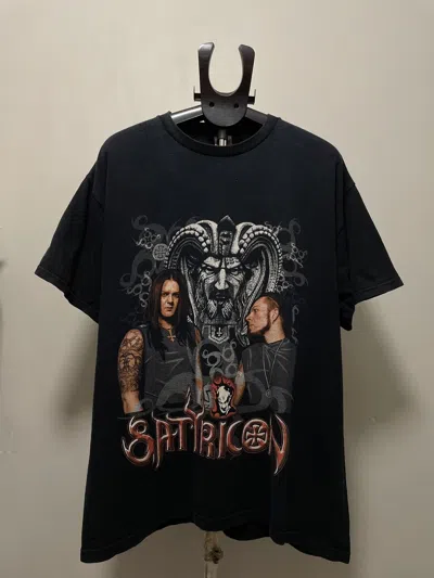 Pre-owned Band Tees X Rock Band Satyricon Vintage Black Metal T Shirt X Large