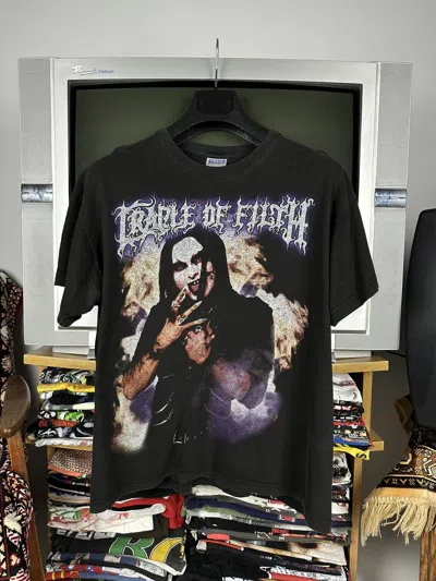 Pre-owned Band Tees X Rock Band Vintage 90's Cradle Of Filth Band T-shirt In Black