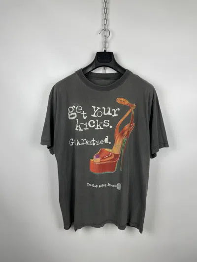 Pre-owned Band Tees X Rock Band Vintage 90's The Rolling Stones Volkswagen Golf Band Tee In Sun Faded Black